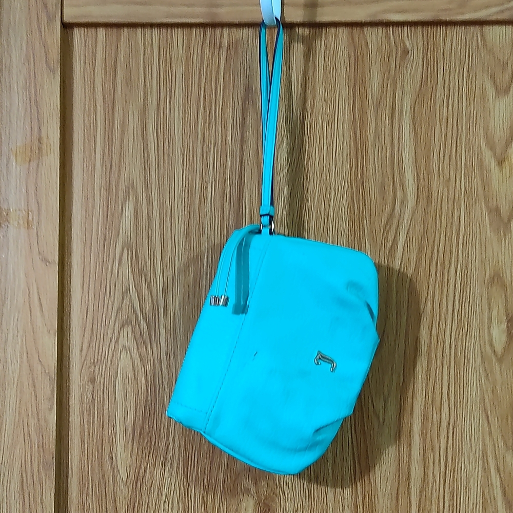 Juicy Couture Teal Wristlet with ink transfer mark USED - Picture 5 of 6
